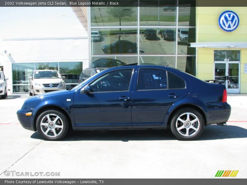 Blue Lagoon Metallic / Black 2002 Volkswagen Jetta GLS Sedan