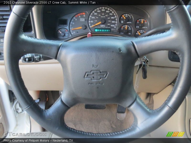 Summit White / Tan 2002 Chevrolet Silverado 2500 LT Crew Cab