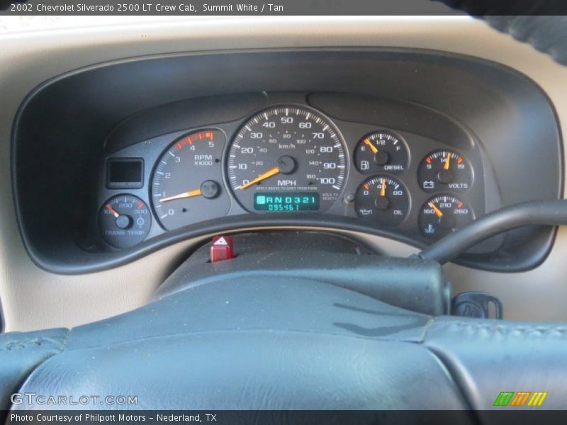 Summit White / Tan 2002 Chevrolet Silverado 2500 LT Crew Cab