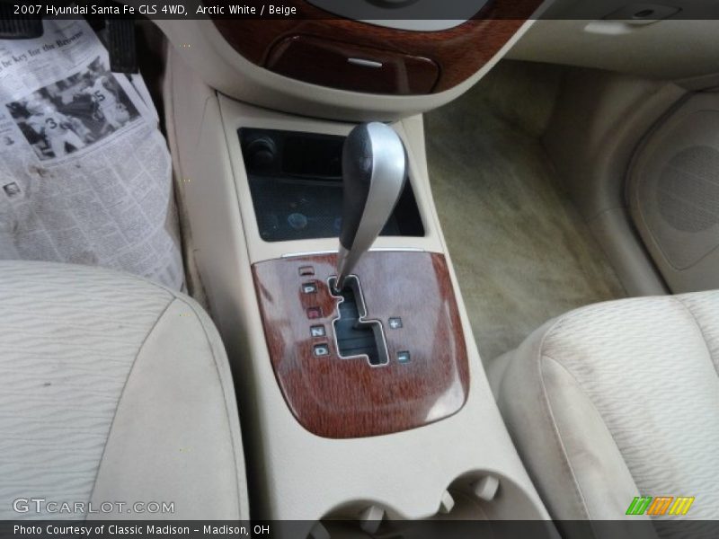 Arctic White / Beige 2007 Hyundai Santa Fe GLS 4WD