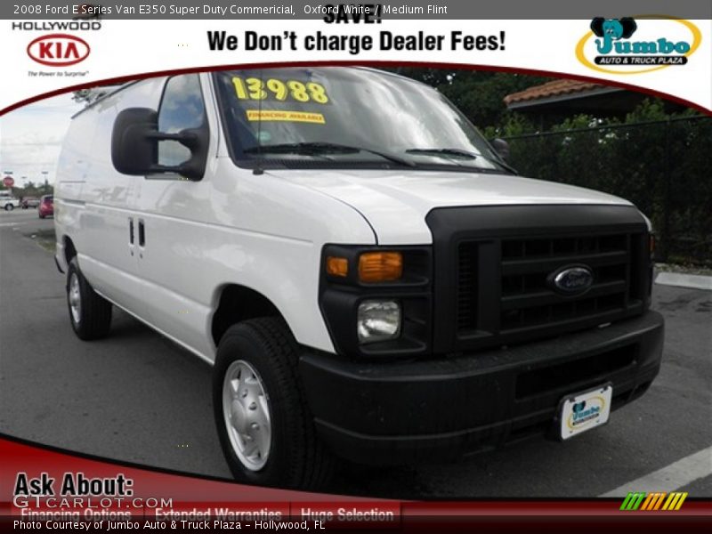 Oxford White / Medium Flint 2008 Ford E Series Van E350 Super Duty Commericial