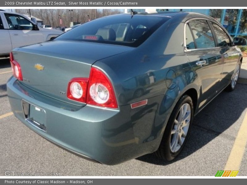 Silver Moss Metallic / Cocoa/Cashmere 2009 Chevrolet Malibu LTZ Sedan