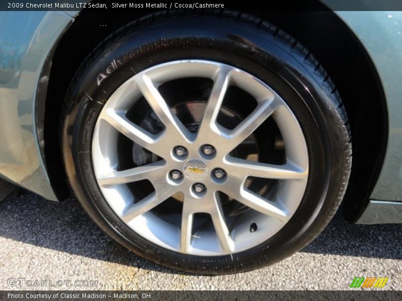 Silver Moss Metallic / Cocoa/Cashmere 2009 Chevrolet Malibu LTZ Sedan