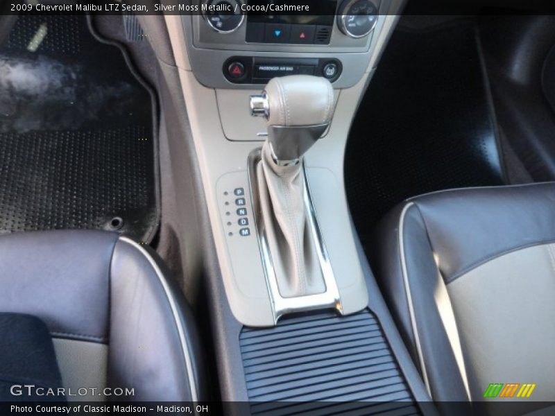 Silver Moss Metallic / Cocoa/Cashmere 2009 Chevrolet Malibu LTZ Sedan