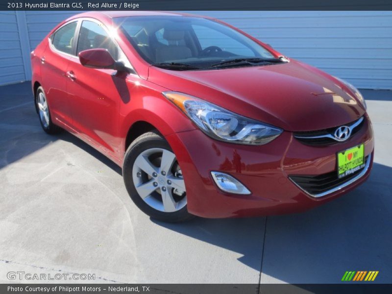 Red Allure / Beige 2013 Hyundai Elantra GLS