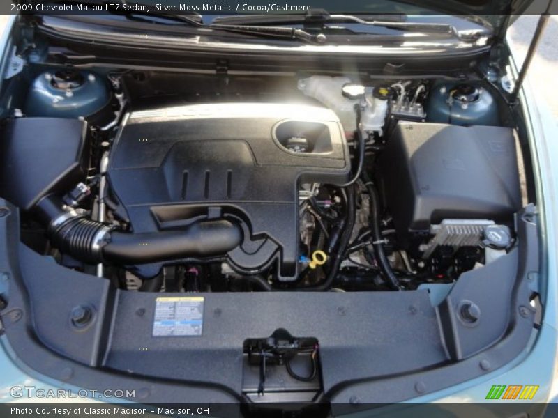Silver Moss Metallic / Cocoa/Cashmere 2009 Chevrolet Malibu LTZ Sedan