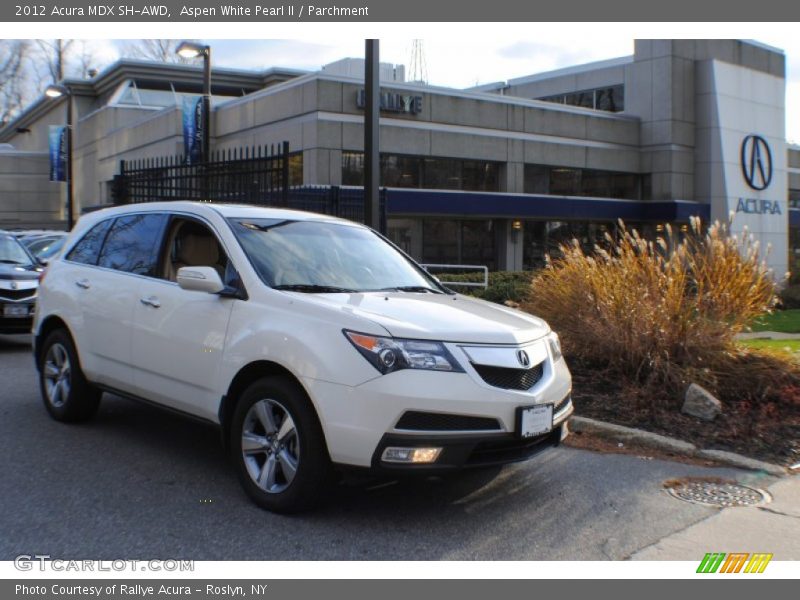 Aspen White Pearl II / Parchment 2012 Acura MDX SH-AWD