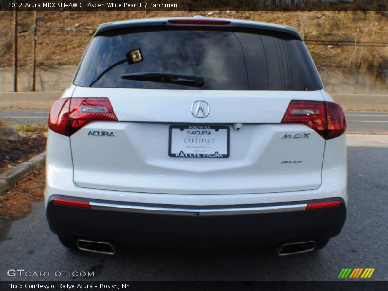 Aspen White Pearl II / Parchment 2012 Acura MDX SH-AWD