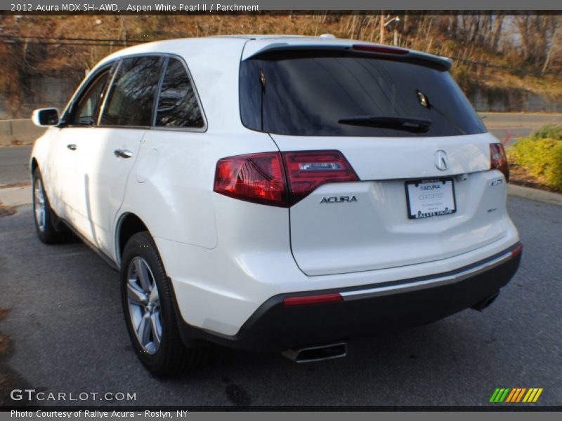 Aspen White Pearl II / Parchment 2012 Acura MDX SH-AWD