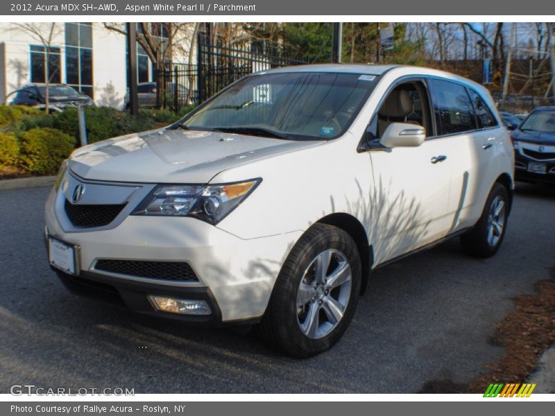 Aspen White Pearl II / Parchment 2012 Acura MDX SH-AWD