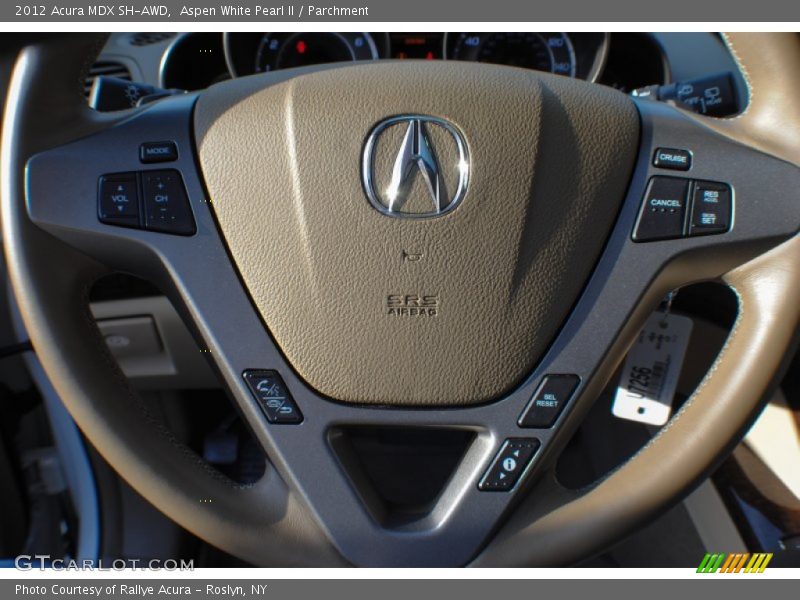 Aspen White Pearl II / Parchment 2012 Acura MDX SH-AWD