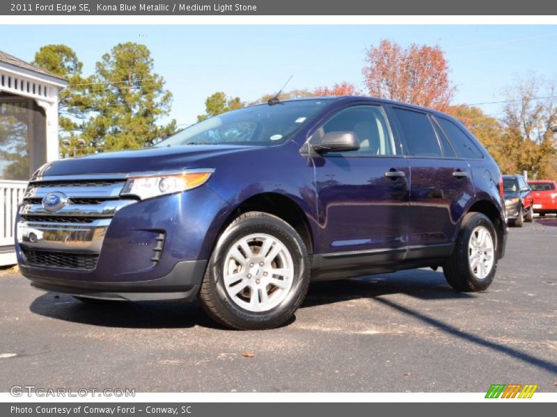 Kona Blue Metallic / Medium Light Stone 2011 Ford Edge SE