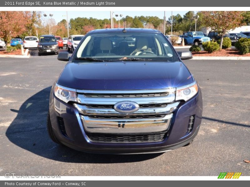 Kona Blue Metallic / Medium Light Stone 2011 Ford Edge SE