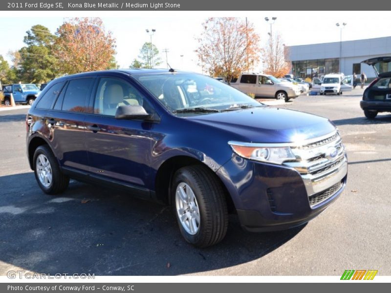 Kona Blue Metallic / Medium Light Stone 2011 Ford Edge SE