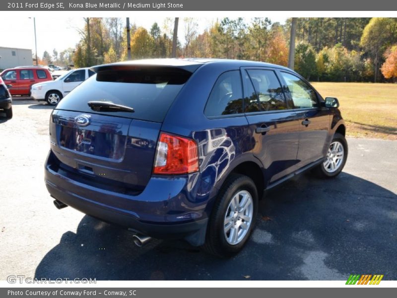 Kona Blue Metallic / Medium Light Stone 2011 Ford Edge SE