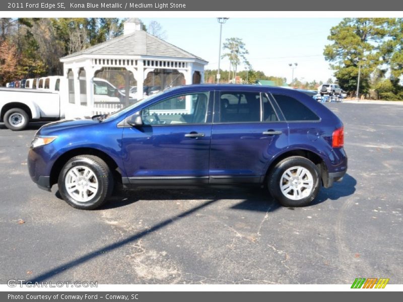 Kona Blue Metallic / Medium Light Stone 2011 Ford Edge SE