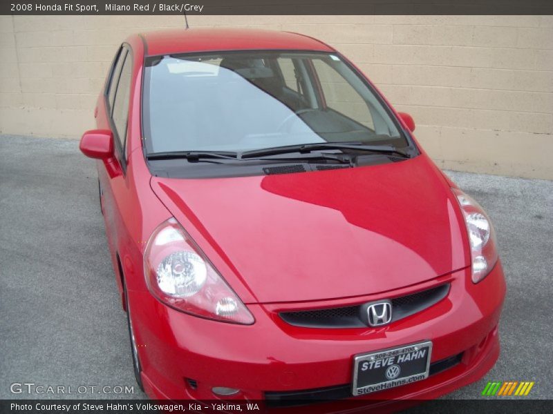 Milano Red / Black/Grey 2008 Honda Fit Sport