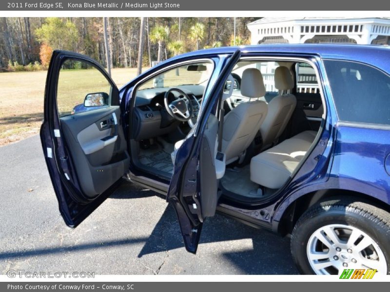 Kona Blue Metallic / Medium Light Stone 2011 Ford Edge SE