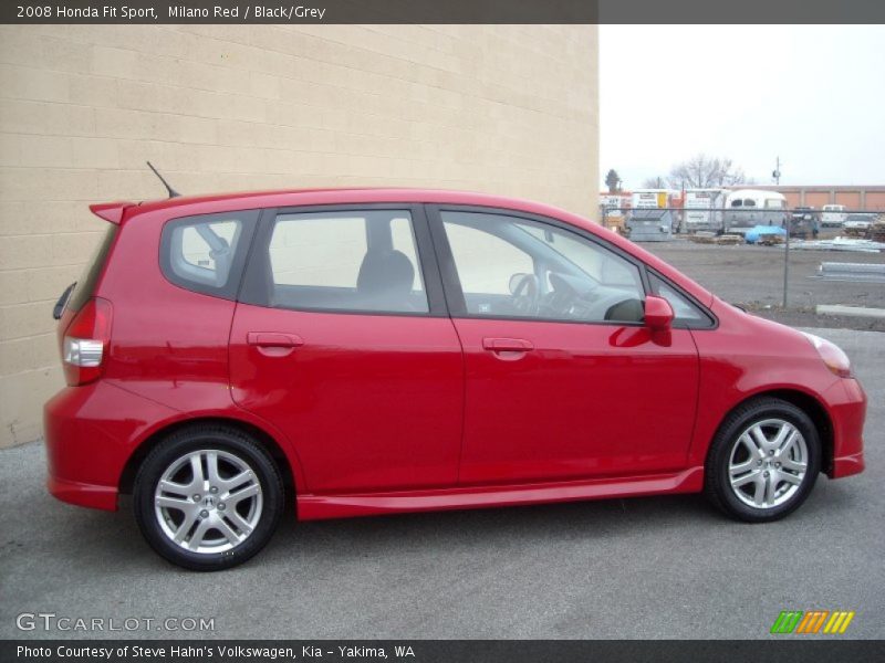 Milano Red / Black/Grey 2008 Honda Fit Sport