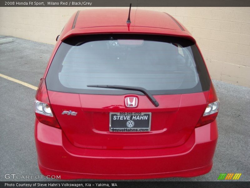 Milano Red / Black/Grey 2008 Honda Fit Sport