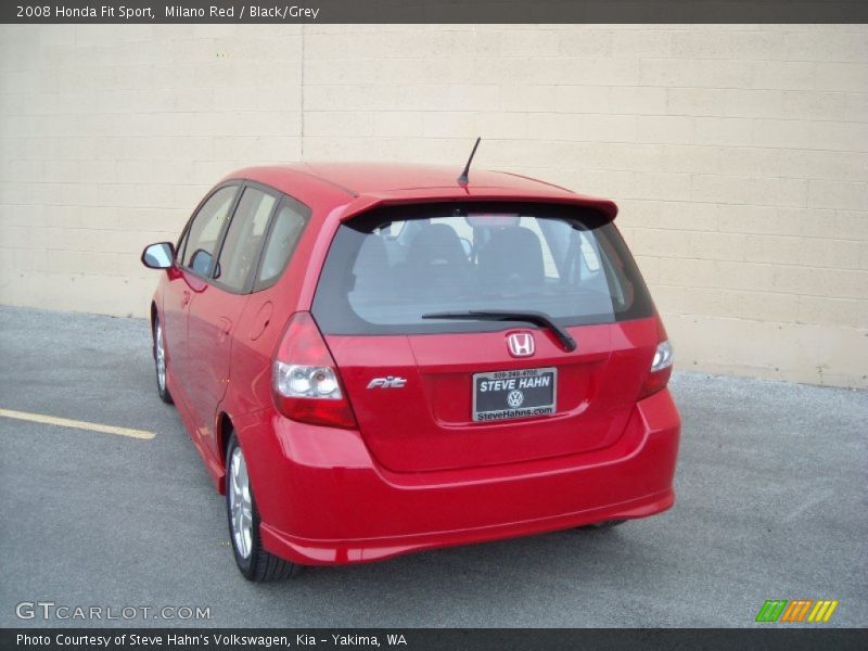 Milano Red / Black/Grey 2008 Honda Fit Sport