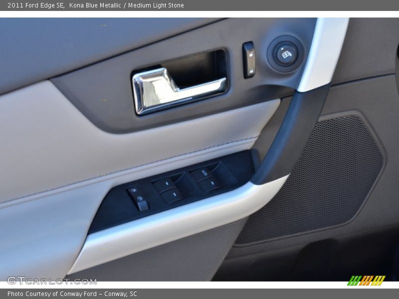 Kona Blue Metallic / Medium Light Stone 2011 Ford Edge SE