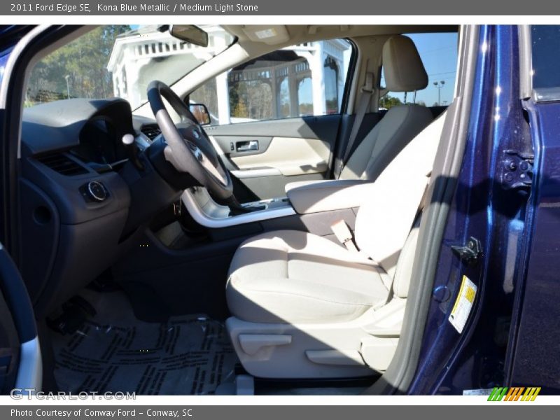 Kona Blue Metallic / Medium Light Stone 2011 Ford Edge SE