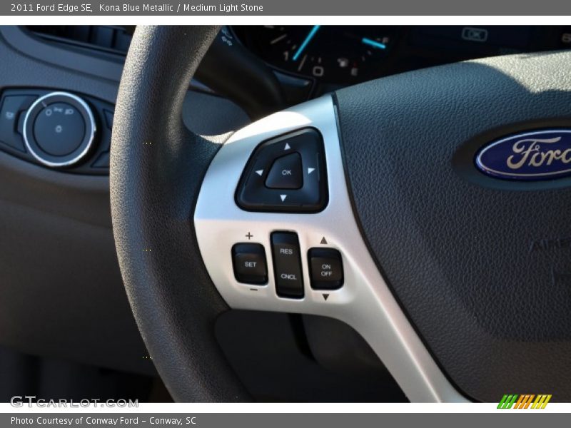 Kona Blue Metallic / Medium Light Stone 2011 Ford Edge SE