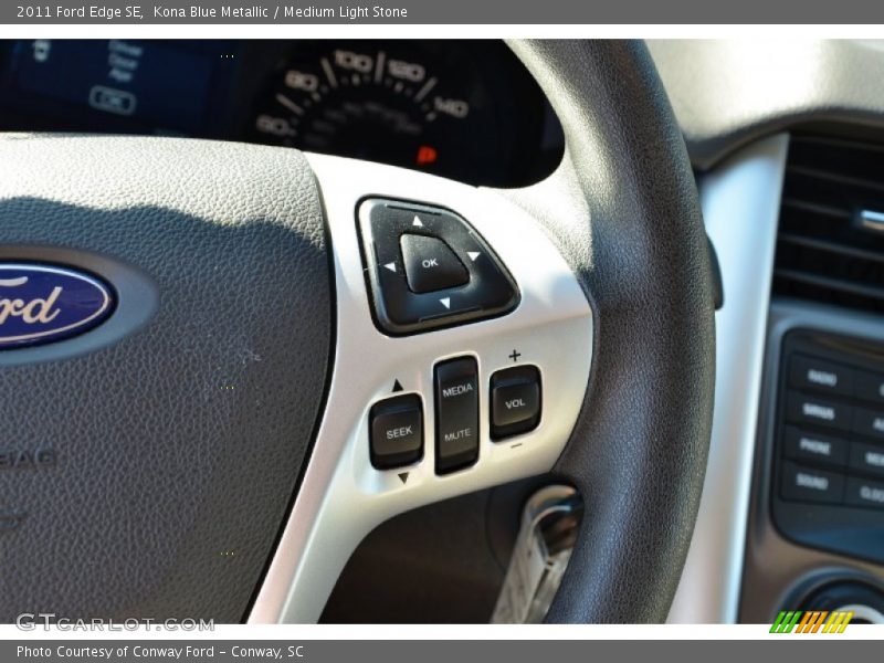Kona Blue Metallic / Medium Light Stone 2011 Ford Edge SE