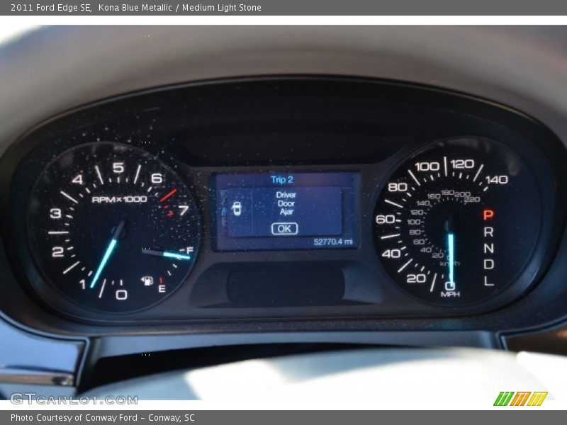 Kona Blue Metallic / Medium Light Stone 2011 Ford Edge SE
