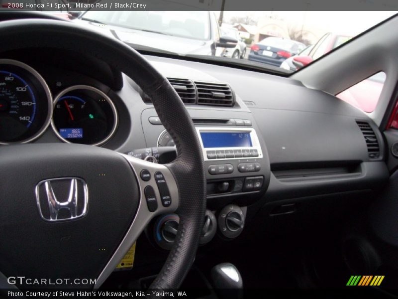 Milano Red / Black/Grey 2008 Honda Fit Sport