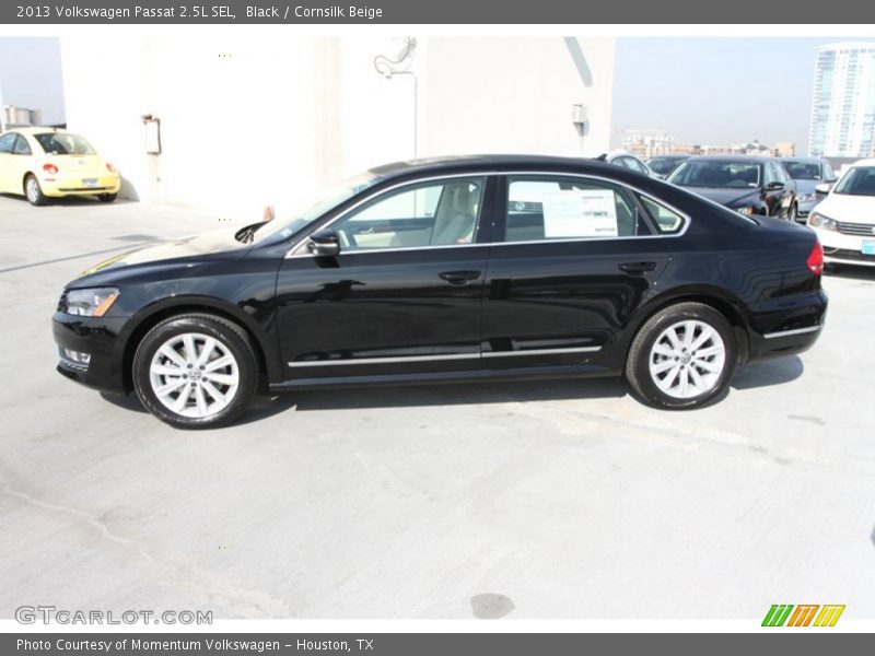 Black / Cornsilk Beige 2013 Volkswagen Passat 2.5L SEL
