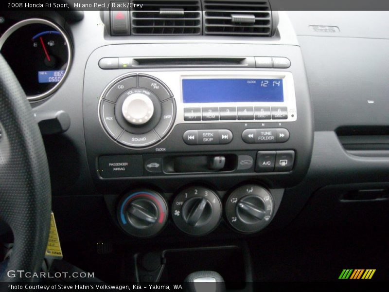 Milano Red / Black/Grey 2008 Honda Fit Sport