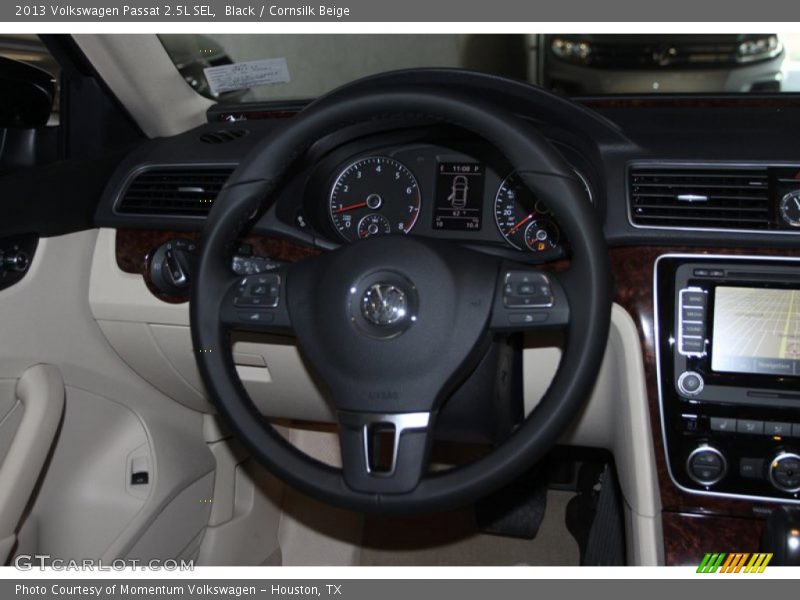 Black / Cornsilk Beige 2013 Volkswagen Passat 2.5L SEL