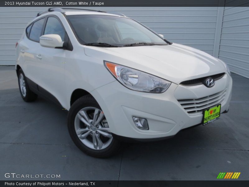Cotton White / Taupe 2013 Hyundai Tucson GLS AWD