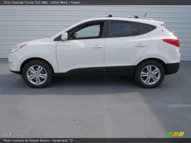 Cotton White / Taupe 2013 Hyundai Tucson GLS AWD