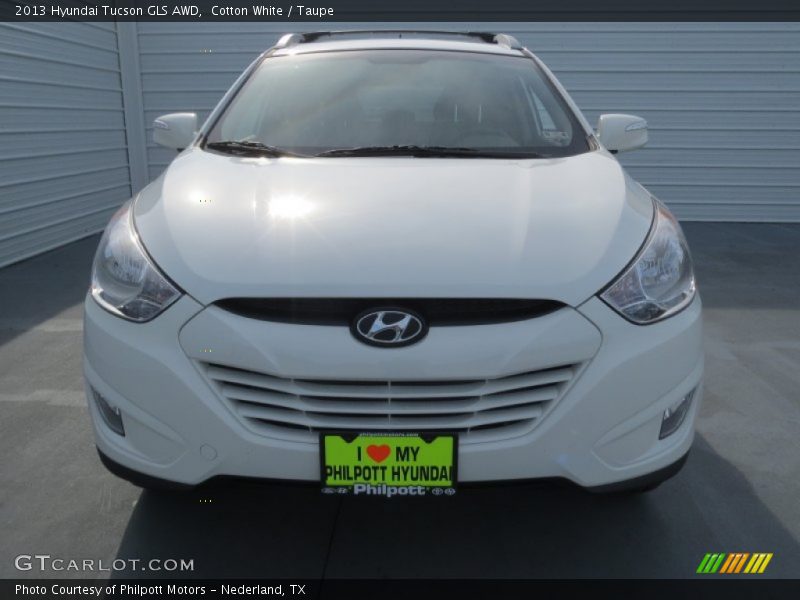 Cotton White / Taupe 2013 Hyundai Tucson GLS AWD