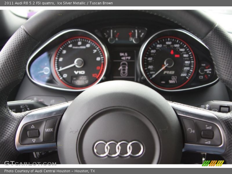 Ice Silver Metallic / Tuscan Brown 2011 Audi R8 5.2 FSI quattro