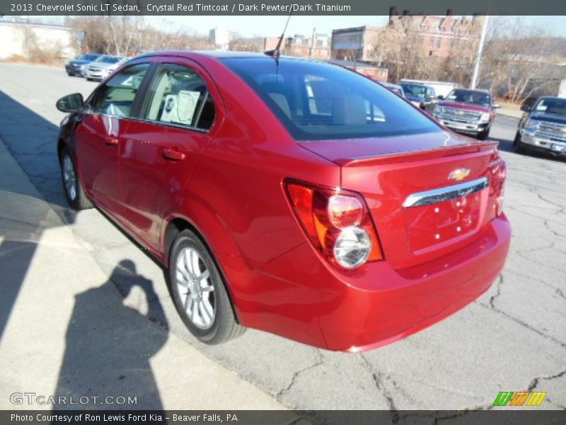 Crystal Red Tintcoat / Dark Pewter/Dark Titanium 2013 Chevrolet Sonic LT Sedan