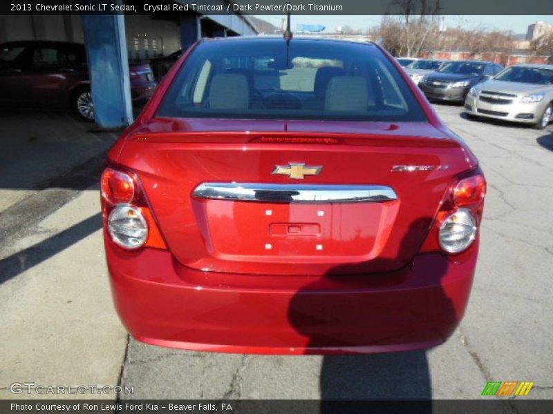Crystal Red Tintcoat / Dark Pewter/Dark Titanium 2013 Chevrolet Sonic LT Sedan
