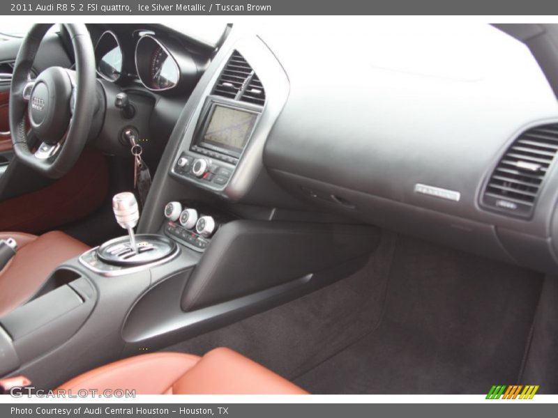 Ice Silver Metallic / Tuscan Brown 2011 Audi R8 5.2 FSI quattro