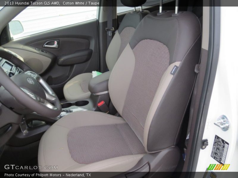 Cotton White / Taupe 2013 Hyundai Tucson GLS AWD