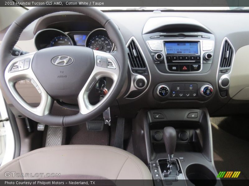 Cotton White / Taupe 2013 Hyundai Tucson GLS AWD