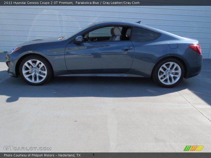Parabolica Blue / Gray Leather/Gray Cloth 2013 Hyundai Genesis Coupe 2.0T Premium
