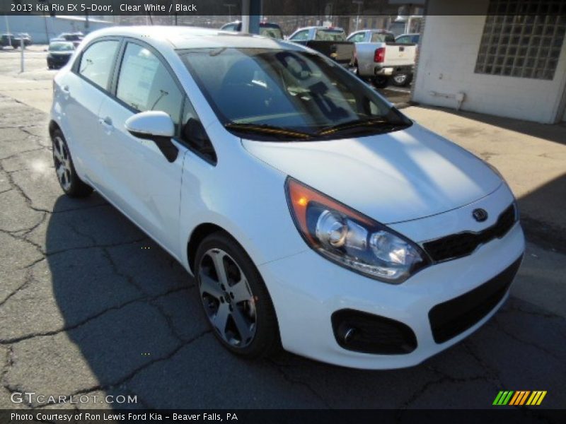 Clear White / Black 2013 Kia Rio EX 5-Door