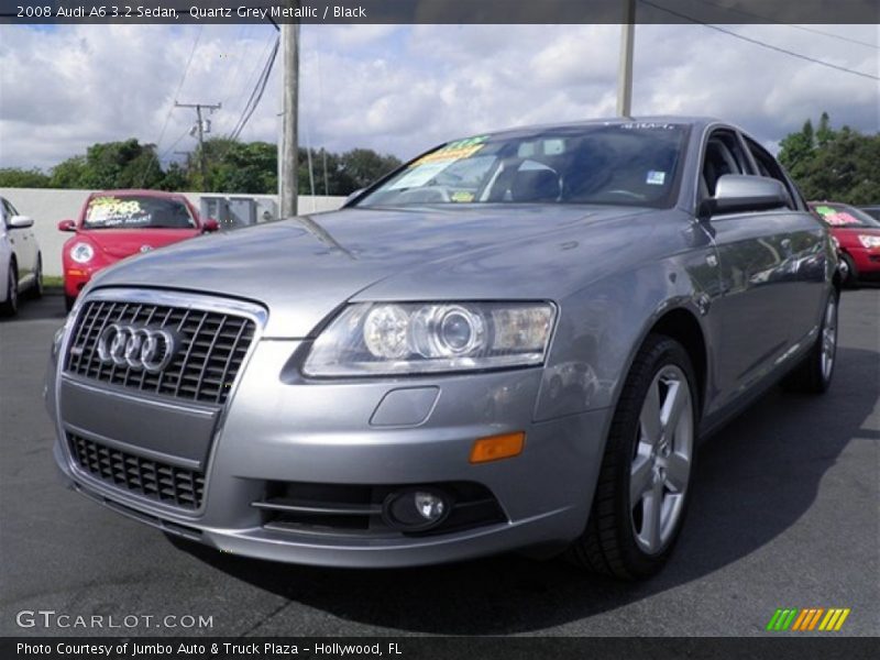 Quartz Grey Metallic / Black 2008 Audi A6 3.2 Sedan