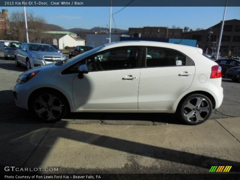 Clear White / Black 2013 Kia Rio EX 5-Door