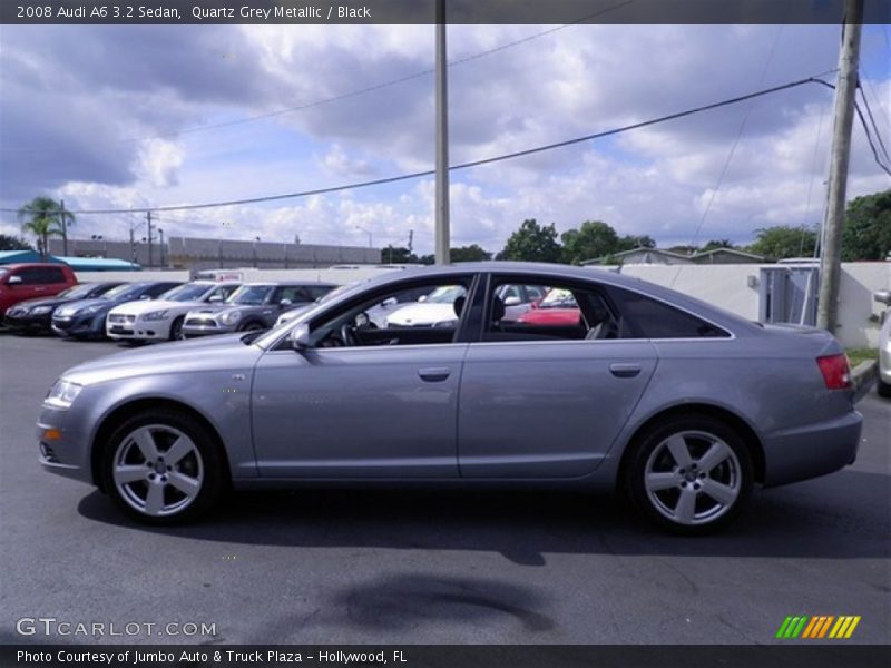 Quartz Grey Metallic / Black 2008 Audi A6 3.2 Sedan