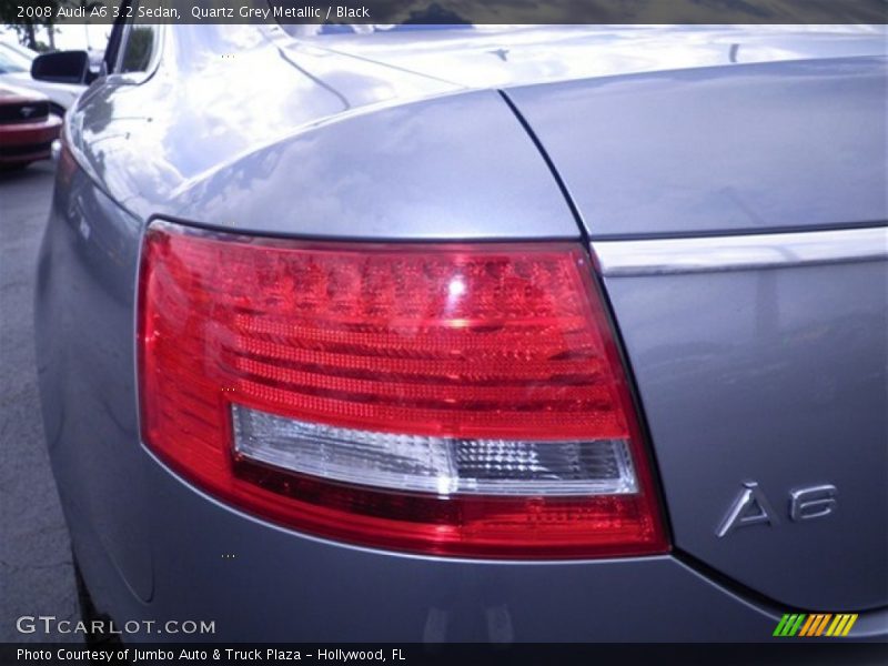 Quartz Grey Metallic / Black 2008 Audi A6 3.2 Sedan