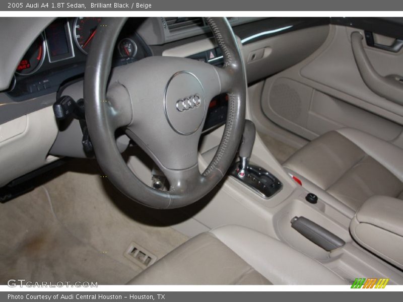 Brilliant Black / Beige 2005 Audi A4 1.8T Sedan